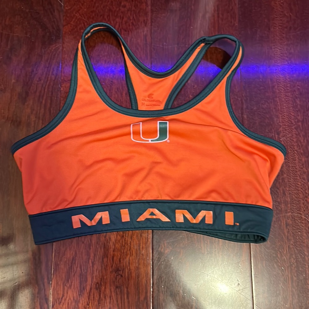 University of Miami sports bra